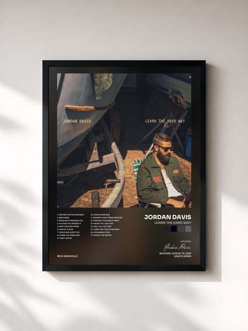 Jordan Davis · Learn The Hard Way — Affiche encadrée