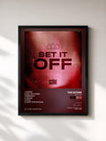 #noir Tableau de l'album Set It Off de The Score, cadre noir, imprimé et encadré en France