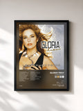 #noir Tableau de l'album La Trayectoria de Gloria Trevi, cadre noir, imprimé et encadré en France