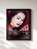 #noir Tableau de l'album Vivencias de Ana Gabriel, cadre noir, imprimé et encadré en France