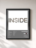 #noir Tableau de l'album INSIDE (DELUXE) de Bo Burnham, cadre noir, imprimé et encadré en France