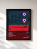 #noir Tableau de l'album Yesterday Was Dramatic – Today Is OK de múm, cadre noir, imprimé et encadré en France