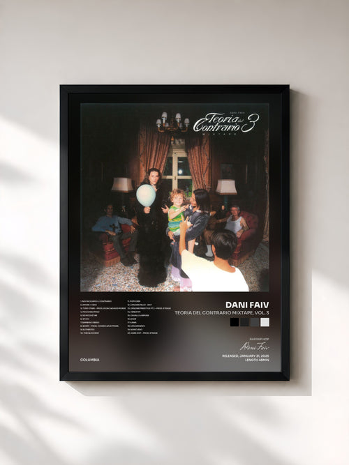 Dani Faiv · Teoria Del Contrario Mixtape, Vol. 3 — Affiche encadrée