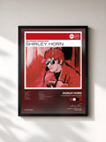 #noir Tableau de l'album The Swingin' Shirley Horn (Jazz Club) de Shirley Horn, cadre noir, imprimé et encadré en France