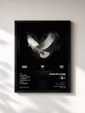 #noir Tableau de l'album FREEDOM de Russ Millions, cadre noir, imprimé et encadré en France