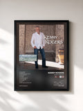 #noir Tableau de l'album Water & Bridges de Kenny Rogers, cadre noir, imprimé et encadré en France