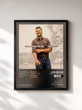 #noir Tableau de l'album Mind Of A Country Boy de Luke Bryan, cadre noir, imprimé et encadré en France