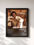 #noir Tableau de l'album Because You Loved Me de Johnny Mathis, cadre noir, imprimé et encadré en France