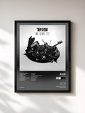 #noir Tableau de l'album No Genre 2 de B.o.B, cadre noir, imprimé et encadré en France