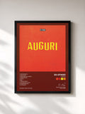 #noir Tableau de l'album Auguri de Ex-Otago, cadre noir, imprimé et encadré en France