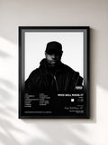 #noir Tableau de l'album R3SET de Mike Will Made-It, cadre noir, imprimé et encadré en France
