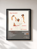 #noir Tableau de l'album Floy Joy de The Supremes, cadre noir, imprimé et encadré en France