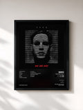 #noir Tableau de l'album One and Only de Sero, cadre noir, imprimé et encadré en France
