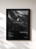 #noir Tableau de l'album Little Black Book Remixes de Groove Armada, cadre noir, imprimé et encadré en France