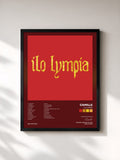 #noir Tableau de l'album Ilo Lympia de Camille, cadre noir, imprimé et encadré en France
