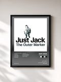 #noir Tableau de l'album The Outer Marker de Just Jack, cadre noir, imprimé et encadré en France