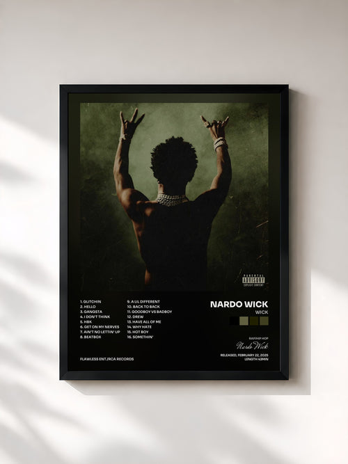 Nardo Wick · WICK — Affiche encadrée