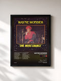 #noir Tableau de l'album One More Chance de Wayne Wonder, cadre noir, imprimé et encadré en France