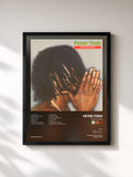#noir Tableau de l'album Mystic Man de Peter Tosh, cadre noir, imprimé et encadré en France