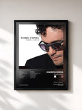 #noir Tableau de l'album Banda Sonora de Andrés Cepeda, cadre noir, imprimé et encadré en France
