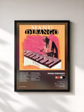 #noir Tableau de l'album B Sides de Manu Dibango, cadre noir, imprimé et encadré en France