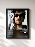 #noir Tableau de l'album Fancy Footwork Remixes de Chromeo, cadre noir, imprimé et encadré en France