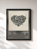 #noir Tableau de l'album Born To Win, Born To Lose de Douwe Bob, cadre noir, imprimé et encadré en France