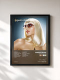 #noir Tableau de l'album The Sweet Escape de Gwen Stefani, cadre noir, imprimé et encadré en France