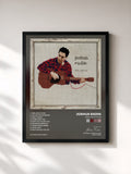 #noir Tableau de l'album Here, Right Now de Joshua Radin, cadre noir, imprimé et encadré en France