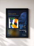 #noir Tableau de l'album Ballads de Nils Landgren, cadre noir, imprimé et encadré en France