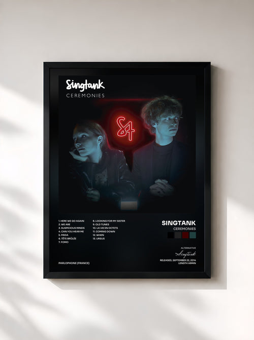 Singtank · Ceremonies — Affiche encadrée