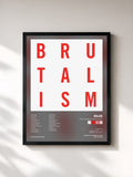 #noir Tableau de l'album Five Years of Brutalism de IDLES, cadre noir, imprimé et encadré en France