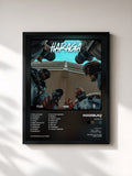 #noir Tableau de l'album HARAGA de HoodBlaq, cadre noir, imprimé et encadré en France