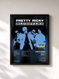 #noir Tableau de l'album Bluestars de Pretty Ricky, cadre noir, imprimé et encadré en France