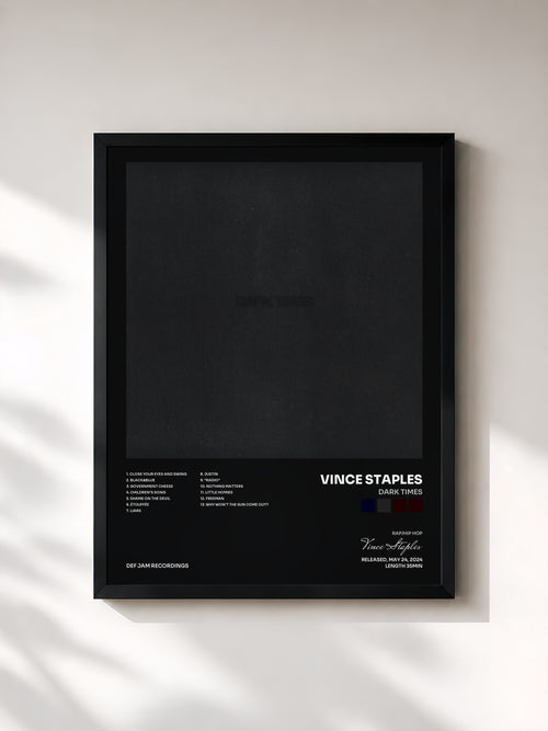 Vince Staples · Dark Times — Affiche encadrée