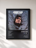 #noir Tableau de l'album Any Old Wind That Blows de Johnny Cash, cadre noir, imprimé et encadré en France