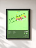 #noir Tableau de l'album Grasshopper de J.J. Cale, cadre noir, imprimé et encadré en France