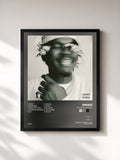 #noir Tableau de l'album Maybe in Nirvana de Smino, cadre noir, imprimé et encadré en France