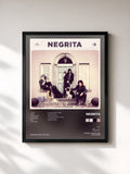 #noir Tableau de l'album 9 de Negrita, cadre noir, imprimé et encadré en France