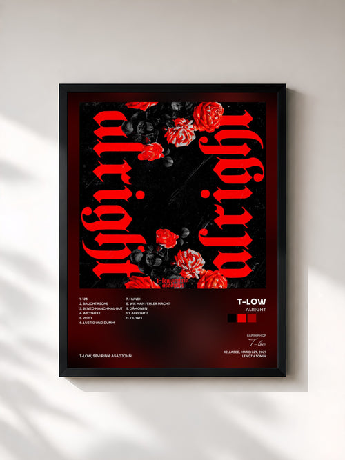 T-low · Alright — Affiche encadrée