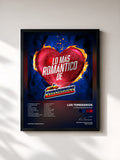 #noir Tableau de l'album Lo Más Romántico De de Los Temerarios, cadre noir, imprimé et encadré en France