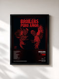 #noir Tableau de l'album Puro Amor de Broilers, cadre noir, imprimé et encadré en France