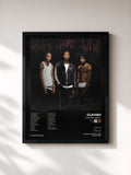 #noir Tableau de l'album Rap Game Awful de Clavish, cadre noir, imprimé et encadré en France