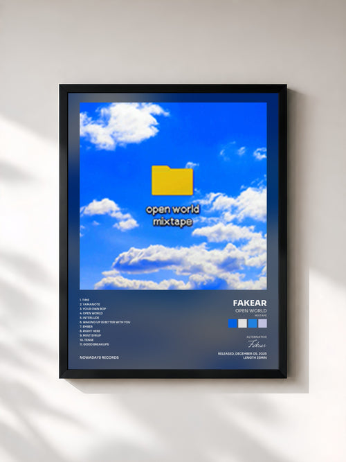 Fakear · open world (mixtape) — Affiche encadrée