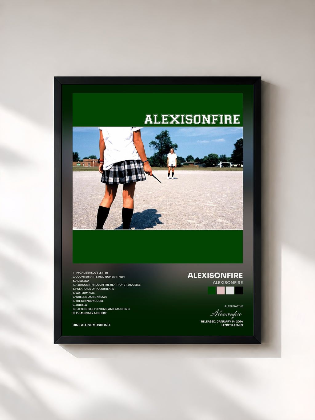 #noir Tableau de l'album Alexisonfire de Alexisonfire, cadre noir, imprimé et encadré en France