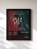 #noir Tableau de l'album Vértigo de Pablo Alborán, cadre noir, imprimé et encadré en France