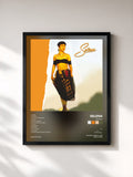 #noir Tableau de l'album Selena de Selena, cadre noir, imprimé et encadré en France