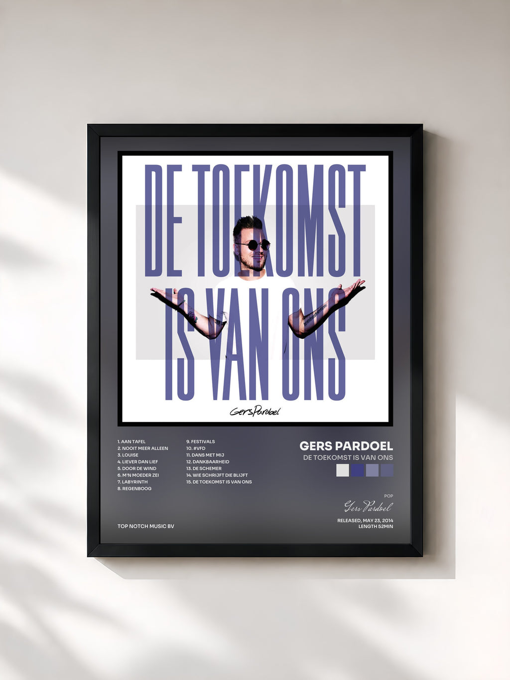 #noir Tableau de l'album De Toekomst Is Van Ons de Gers Pardoel, cadre noir, imprimé et encadré en France