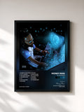 #noir Tableau de l'album Blockchain de Money Man, cadre noir, imprimé et encadré en France
