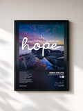 #noir Audiophile Songs of Hope von Anna Nalick als gerahmter Kunstdruck, schwarzer Rahmen, gedruckt und gerahmt in Frankreich